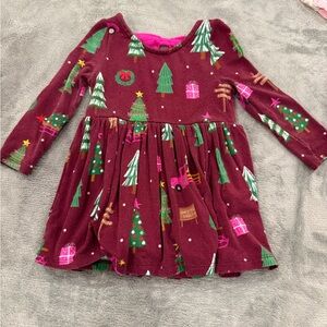 Little Sleepies Festive Burgundy Dress